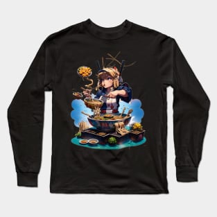 The Great Wave Ramen Long Sleeve T-Shirt